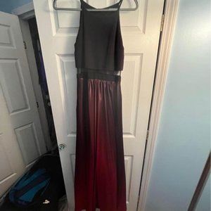 Black and Red Ombre Betsy Adam Gown